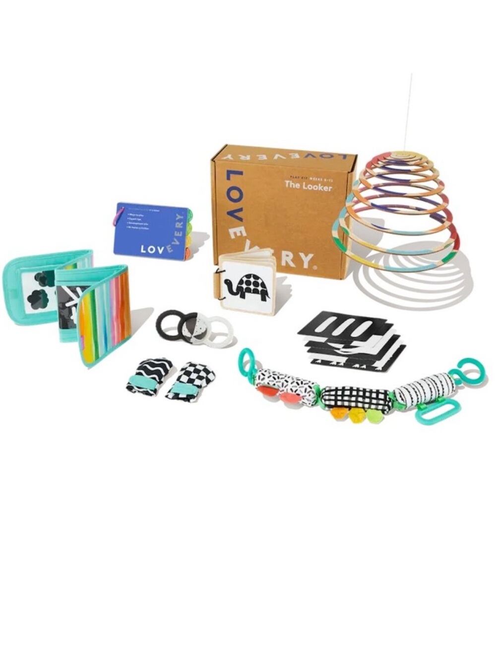 Lovevery The Looker Play Kit 0-2 Months w/ We’re Awake Bonus Book New in Box